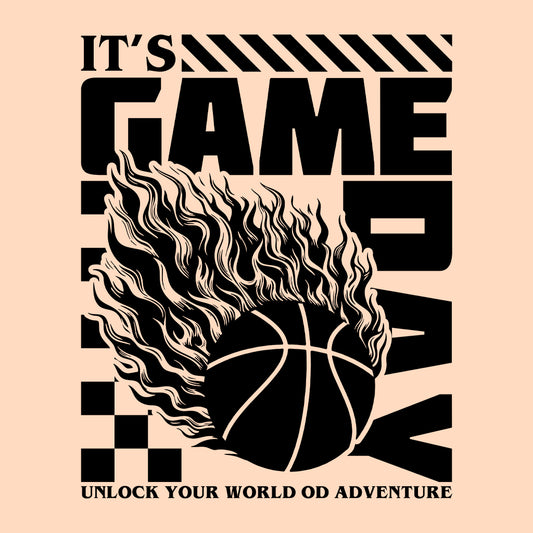 Basketball Game Day Flaming Basketball Epic Sports | PRODUCT CODE: BKSTGMEFLMN