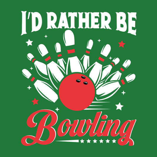 Vintage I'd Rather Be Bowling League  | PRODUCT CODE: BLWIDRATBG