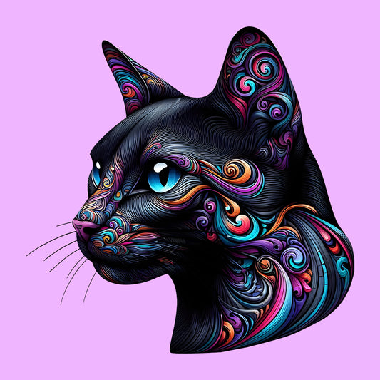 Psychedelic Colorful Bengal Cat | PRODUCT CODE: BNGLCTPSYD
