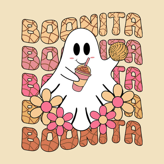 Boonita Halloween Mexican Cute Ghost Concha | PRODUCT CODE: BNTIOAHGH