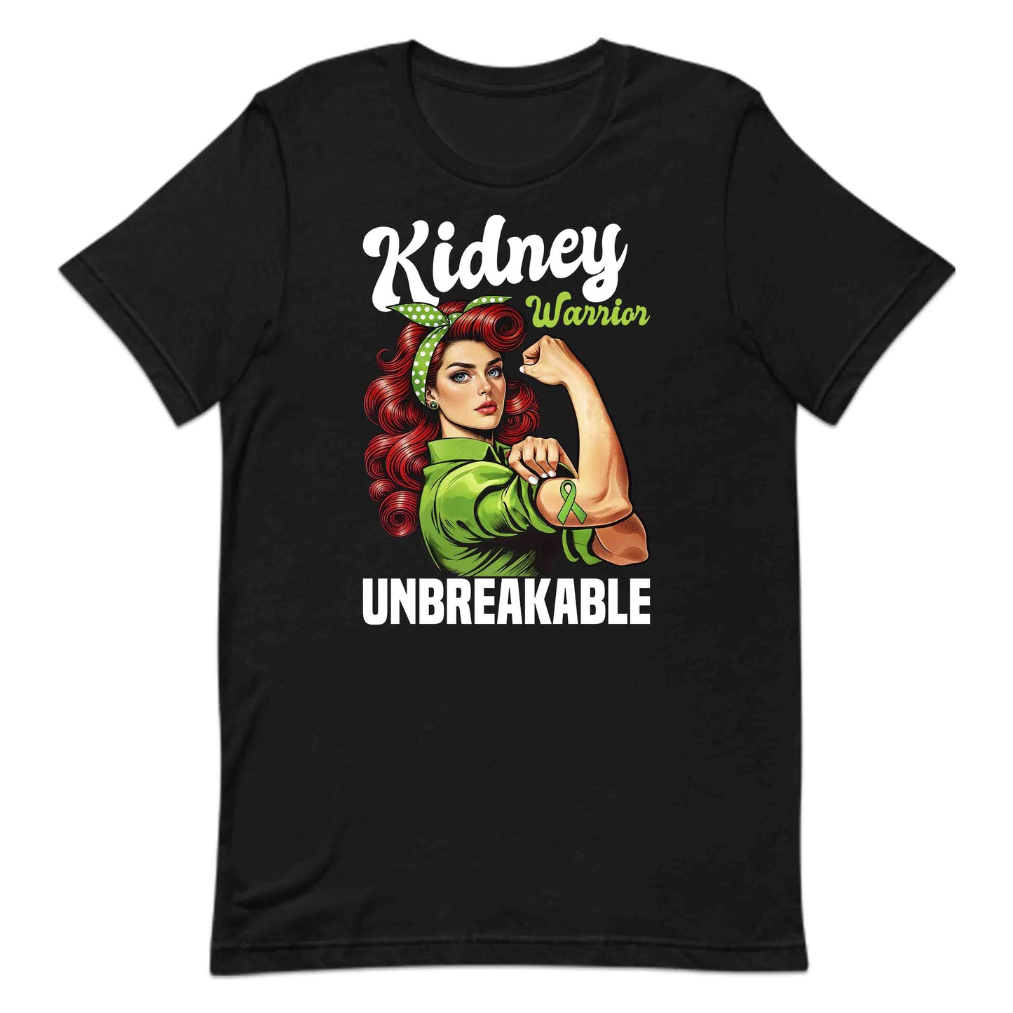 Unbreakable Kidney Warrior Retro Ribbon Awareness | PRODUCT CODE: BNURKWRTSAWN