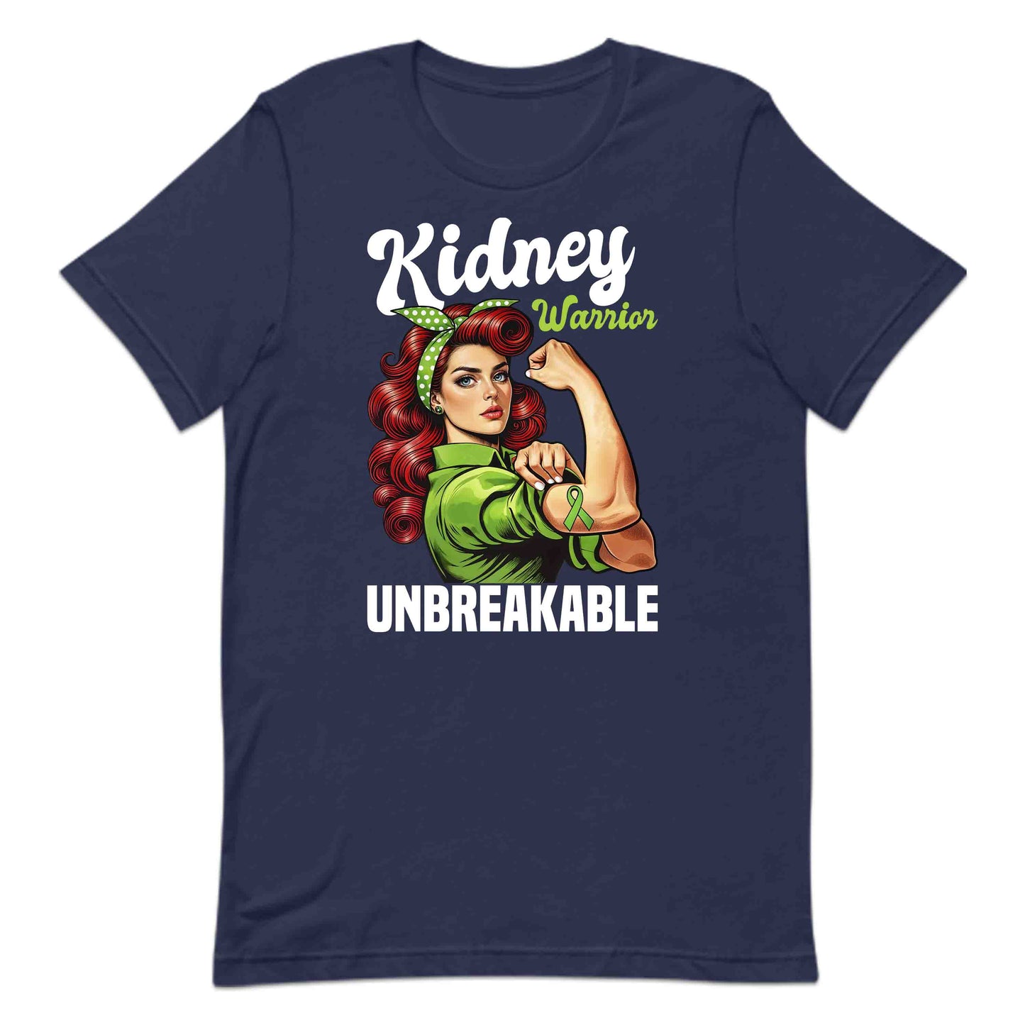 Unbreakable Kidney Warrior Retro Ribbon Awareness | PRODUCT CODE: BNURKWRTSAWN