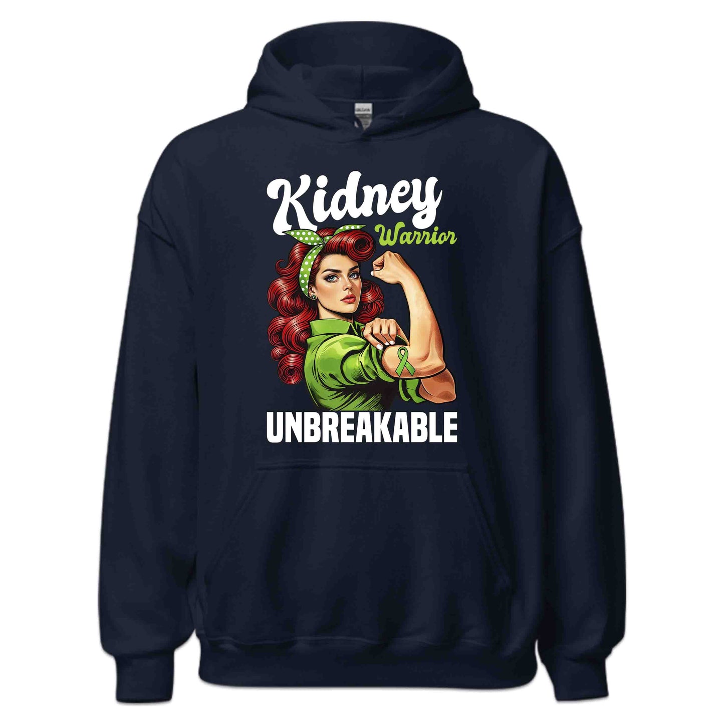 Unbreakable Kidney Warrior Retro Ribbon Awareness | PRODUCT CODE: BNURKWRTSAWN