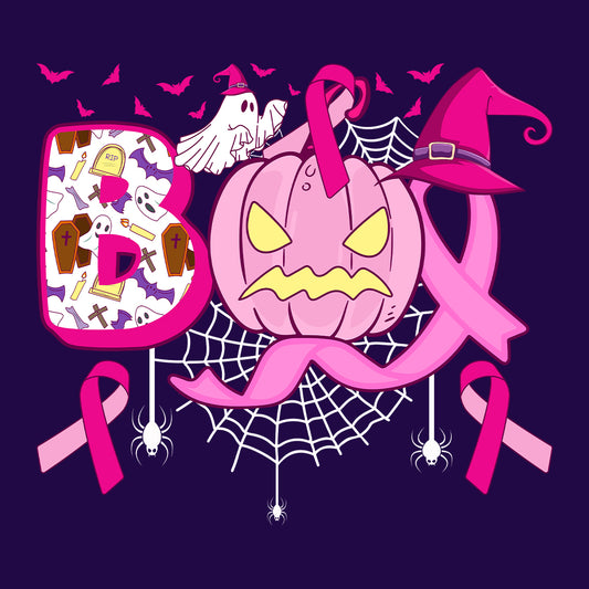Halloween Boo Breast Cancer Awareness Spooky Cancer Survivor | PRODUCT CODE: BORSATWRNC