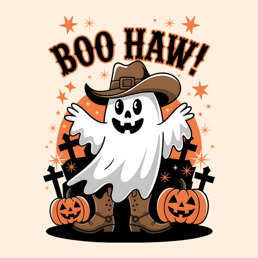 Boo Haw Cowboy Ghost T-Shirt, Western Spooky Sweatshirt, Rodeo Halloween Hoodie | PRODUCT CODE: BQWEIHJOGP