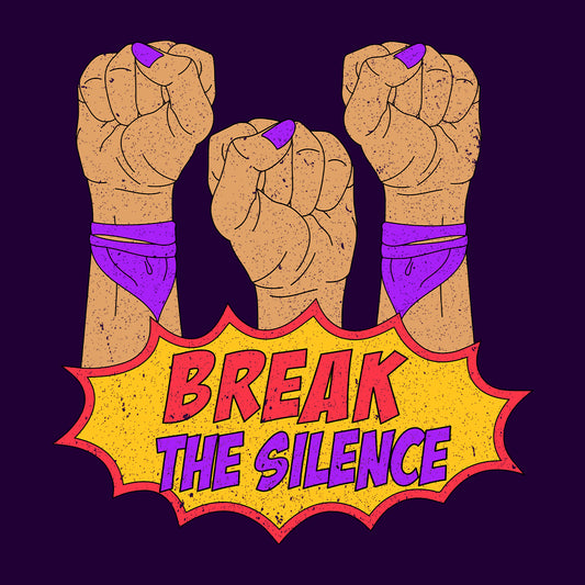 Domestic Violence Awareness Break The Silence Purple Ribbon | PRODUCT CODE: BRKETHSLIC