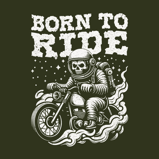 Born to Ride Skull Astronaut Retro Cosmic Biker | PRODUCT CODE: BRNDESKLAYTNA