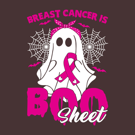 Breast Cancer Is Boo Sheet Halloween Spooky Cancer Awareness | PRODUCT CODE: BRTCNRBSHT