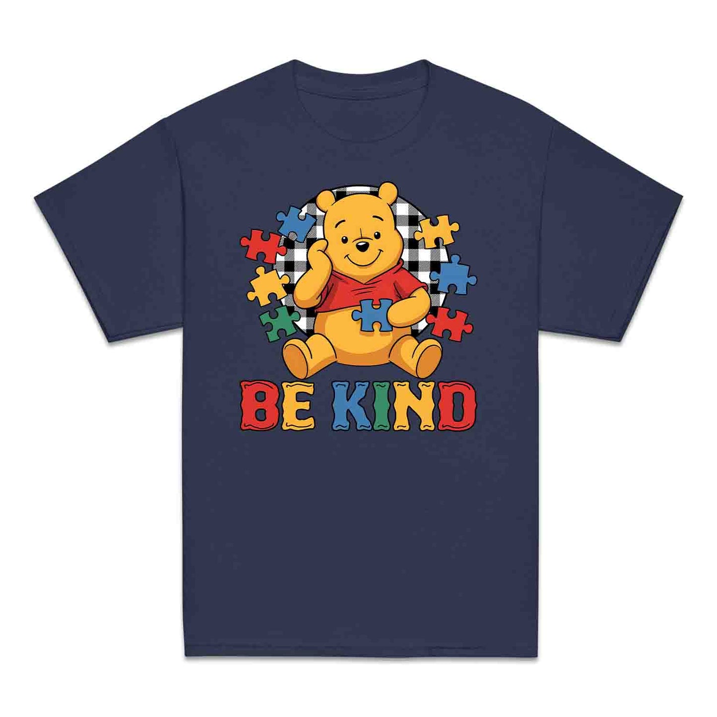 Be Kind Autism Awareness Kids T-Shirt | Winnie the Pooh Puzzle Piece Jumper | Inclusion Kindness Hoodie | PRODUCT CODE: BRTJDNKEAWC