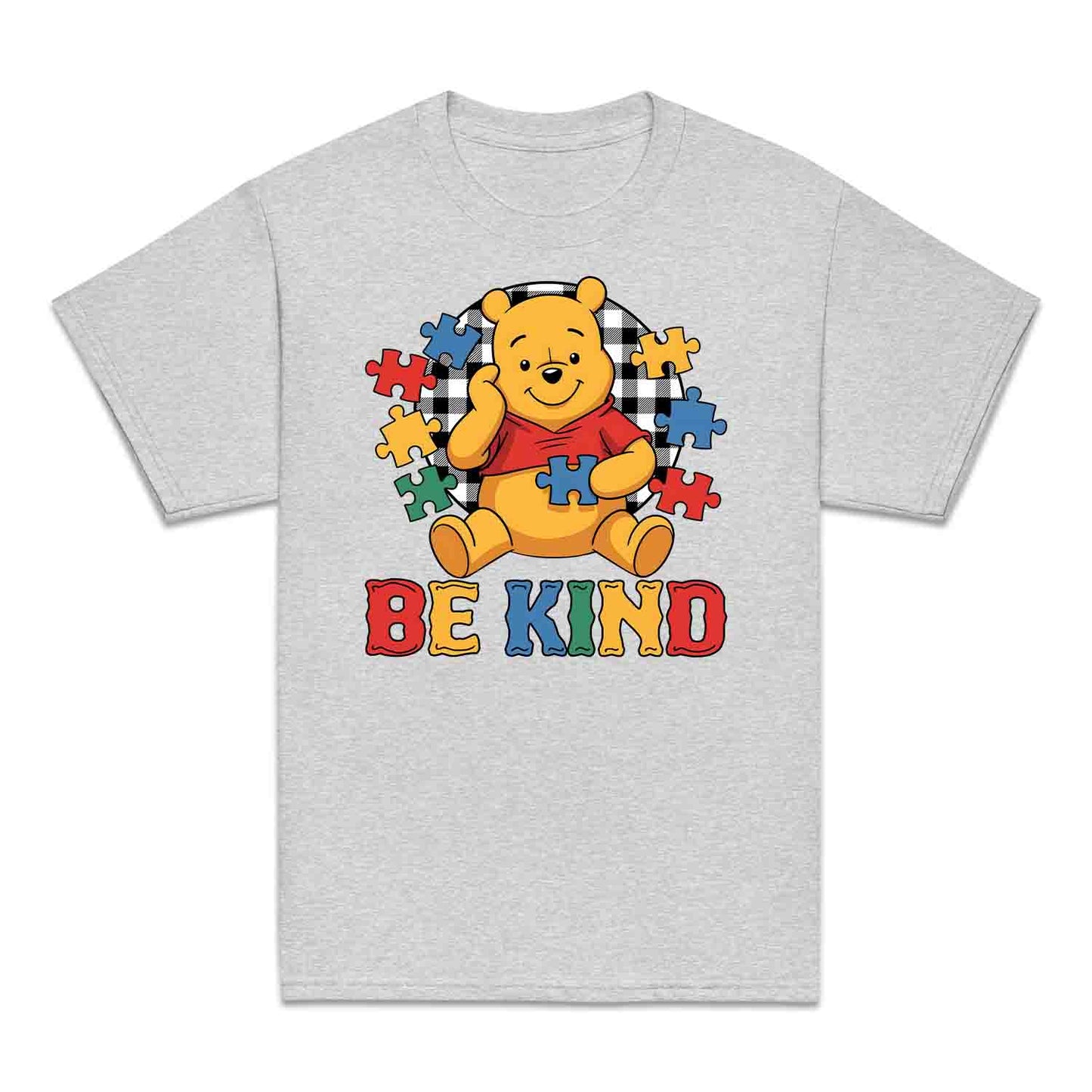 Be Kind Autism Awareness Kids T-Shirt | Winnie the Pooh Puzzle Piece Jumper | Inclusion Kindness Hoodie | PRODUCT CODE: BRTJDNKEAWC