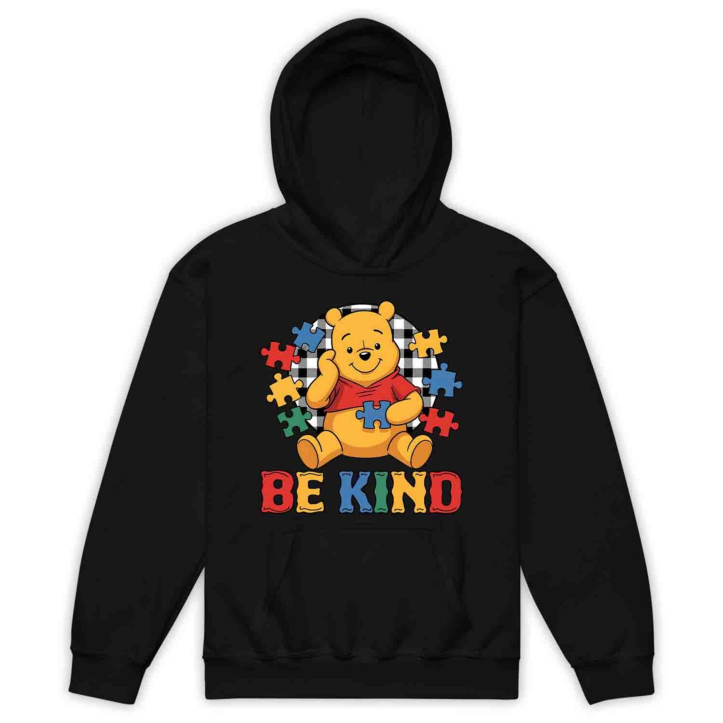Be Kind Autism Awareness Kids T-Shirt | Winnie the Pooh Puzzle Piece Jumper | Inclusion Kindness Hoodie | PRODUCT CODE: BRTJDNKEAWC