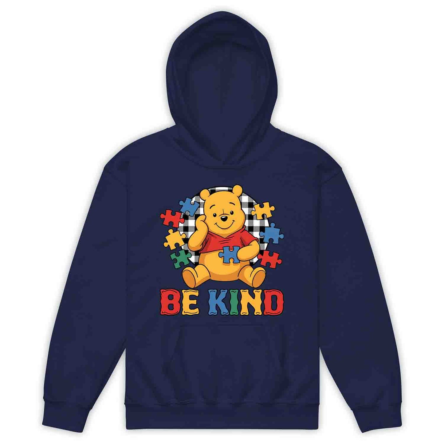 Be Kind Autism Awareness Kids T-Shirt | Winnie the Pooh Puzzle Piece Jumper | Inclusion Kindness Hoodie | PRODUCT CODE: BRTJDNKEAWC
