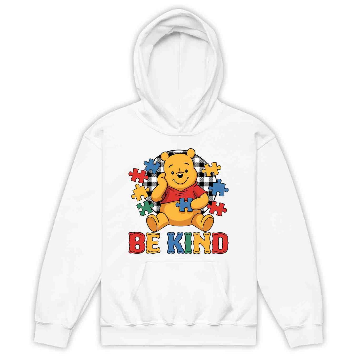 Be Kind Autism Awareness Kids T-Shirt | Winnie the Pooh Puzzle Piece Jumper | Inclusion Kindness Hoodie | PRODUCT CODE: BRTJDNKEAWC