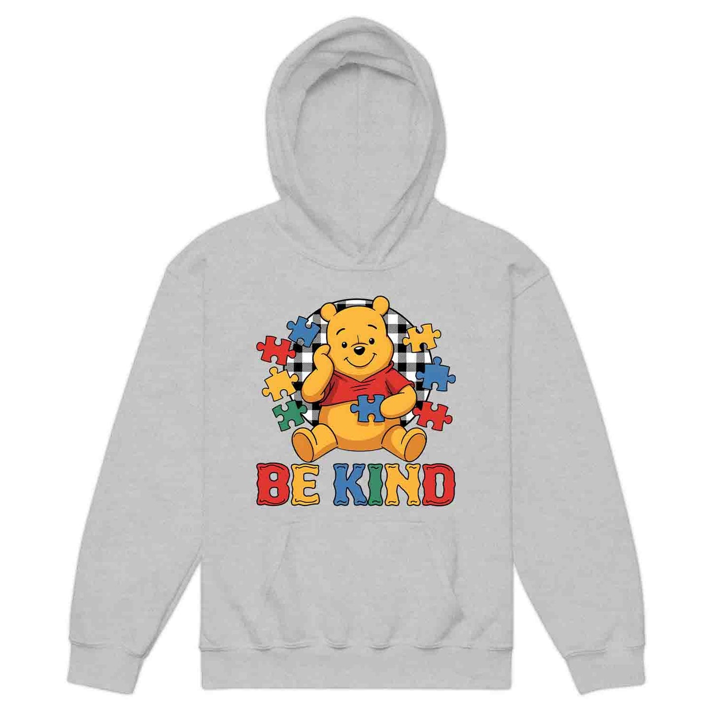 Be Kind Autism Awareness Kids T-Shirt | Winnie the Pooh Puzzle Piece Jumper | Inclusion Kindness Hoodie | PRODUCT CODE: BRTJDNKEAWC