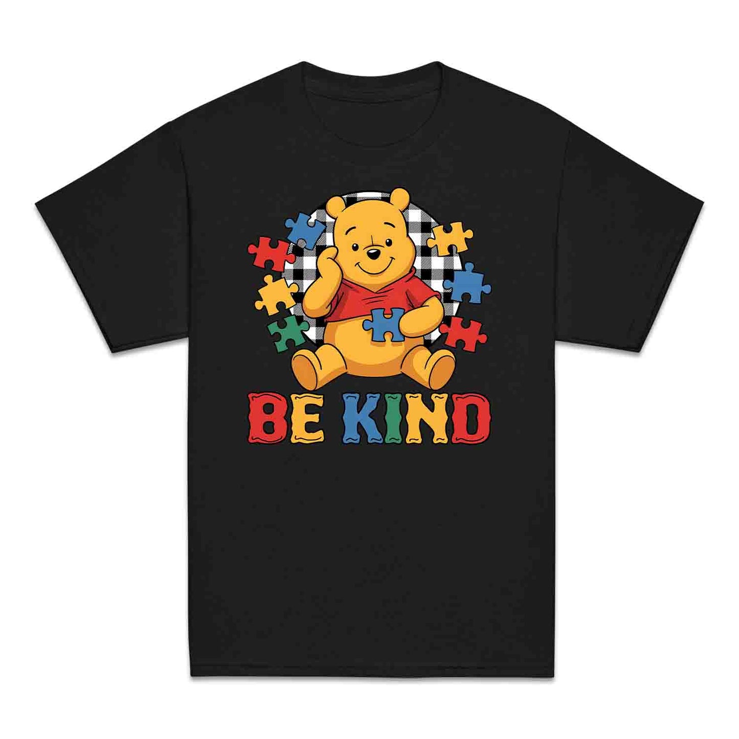 Be Kind Autism Awareness Kids T-Shirt | Winnie the Pooh Puzzle Piece Jumper | Inclusion Kindness Hoodie | PRODUCT CODE: BRTJDNKEAWC