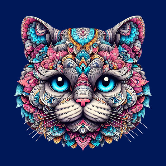 Psychedelic Colorful British Shorthair Cat | PRODUCT CODE: BRTSHCAPSYD