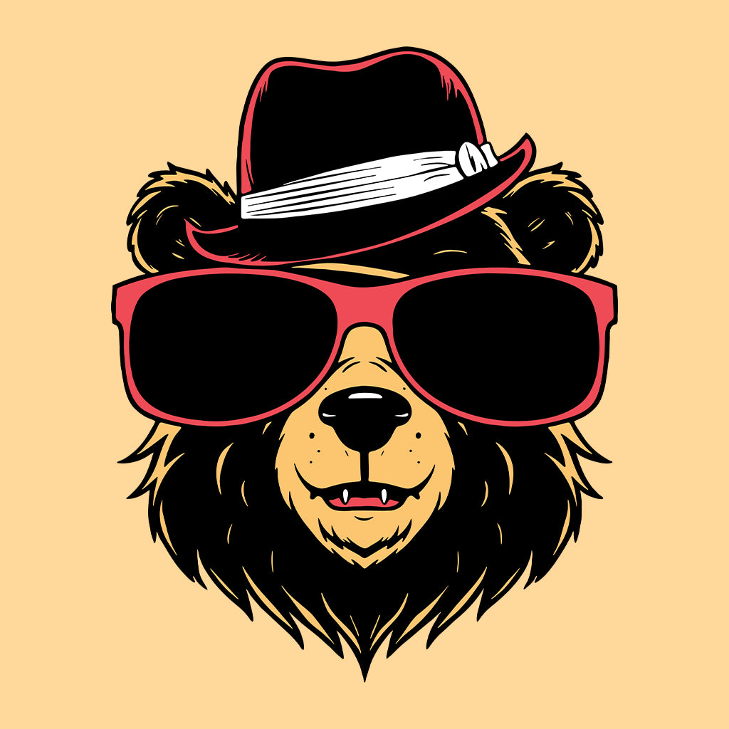 Bear With Sunglasses And Hat Wildlife Bear | PRODUCT CODE: BRWTHSNHT