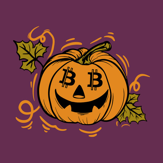 Bitcoin Pumpkin Cryptocurrency Halloween  | PRODUCT CODE: BTCPUMKHLW