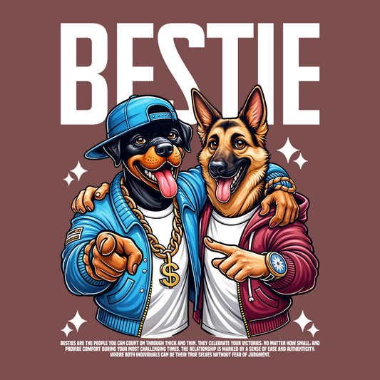 Bestie Dogs Rottweiler & German Shepherd Dogs Friendship | PRODUCT CODE: BTSEIDGOGMRWL