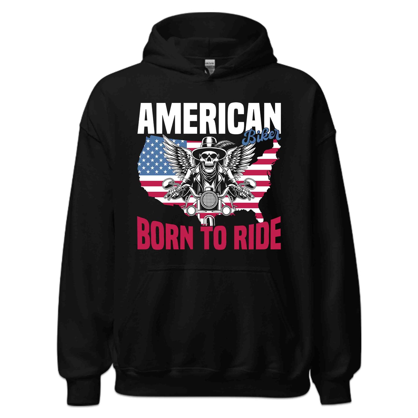 Born To Ride American Biker Patriotic Skull Rider USA Flag | PRODUCT CODE: BWIRAMCDEOQML