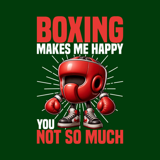 Happy Boxer Helmet Character Boxing Makes Me Happy | PRODUCT CODE: BXNGMKEHPYLMT