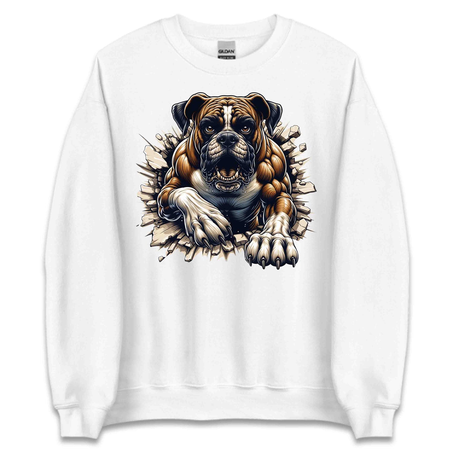 Boxer Dog Breaking Through Wall 3D Realistic Dog | PRODUCT CODE: BXRODGBRKNWM