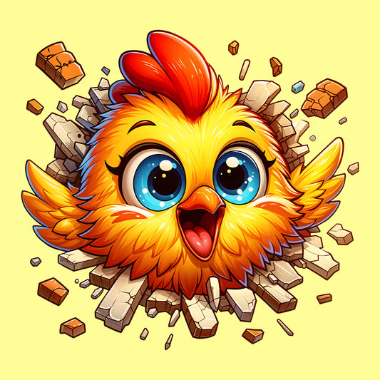 Baby Chick Breaking Through Wall 3D Realistic Chicken Lover | PRODUCT CODE: BYACHKNLVWR