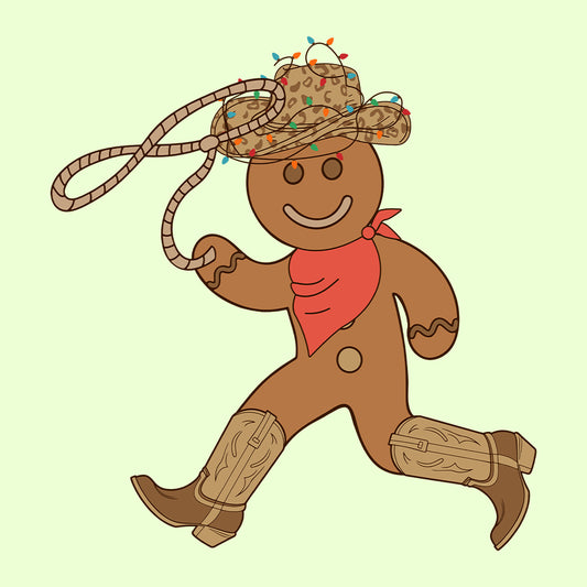 Cowboy Gingerbread Western Christmas Rustic Xmas | PRODUCT CODE: BYWCGNREADC