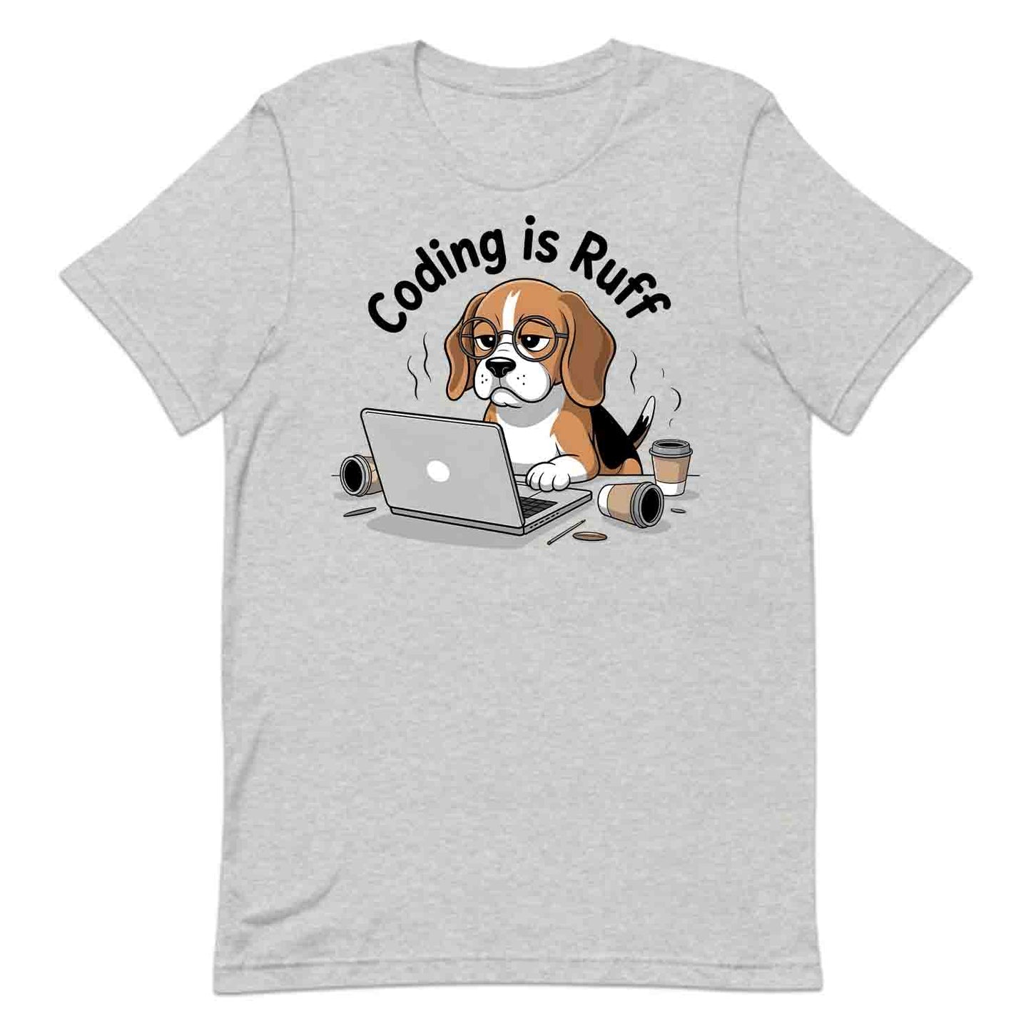 Coding Is Ruff T-Shirt, Beagle Programmer Sweatshirt, Funny Developer Hoodie | PRODUCT CODE: CGDABWQP