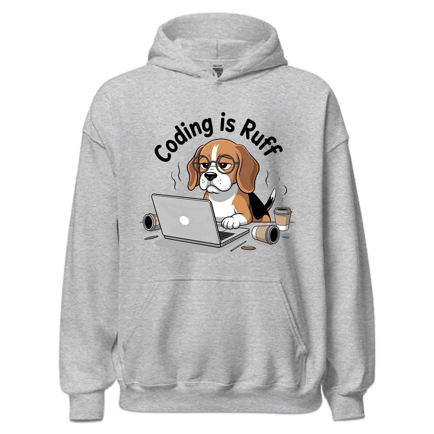 Coding Is Ruff T-Shirt, Beagle Programmer Sweatshirt, Funny Developer Hoodie | PRODUCT CODE: CGDABWQP