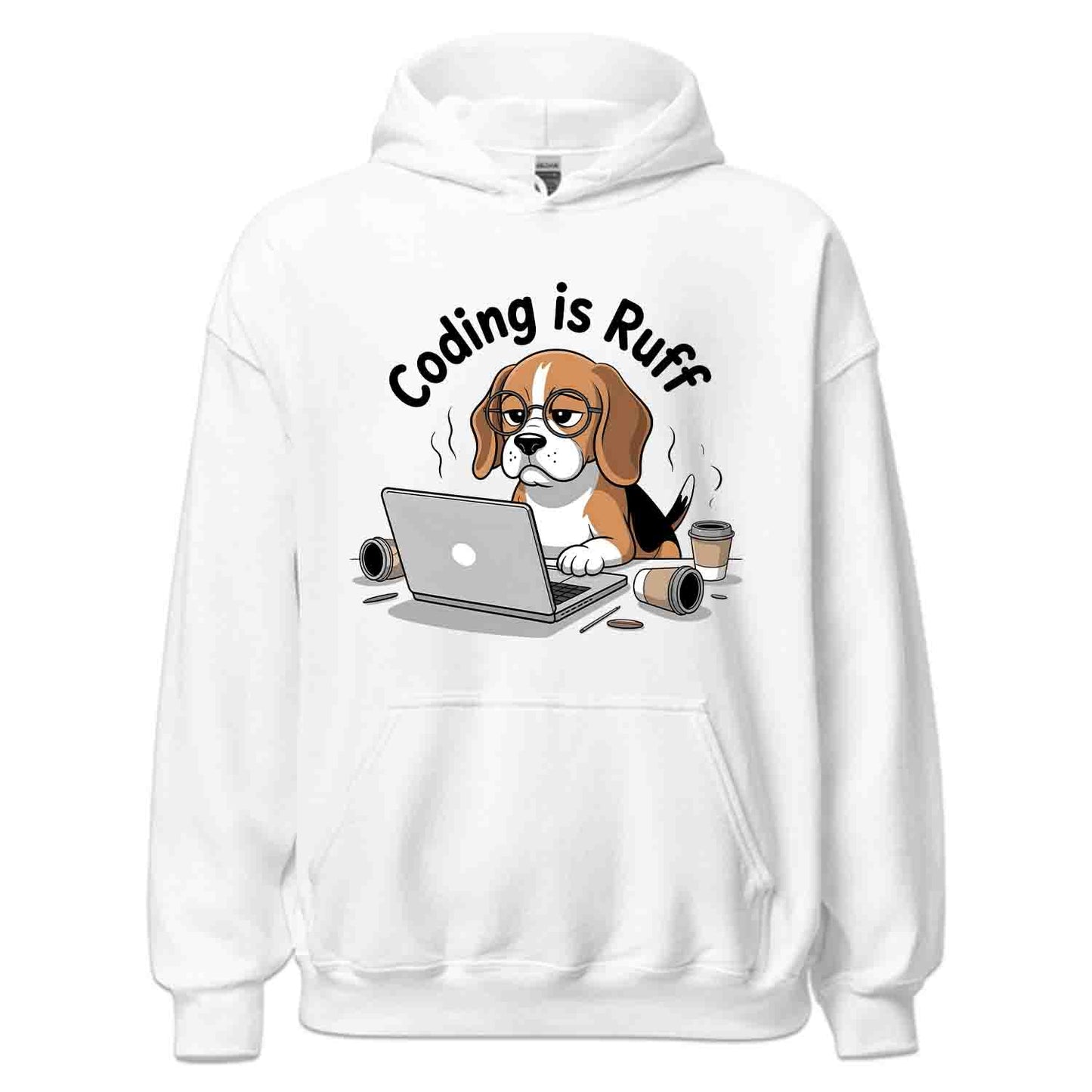 Coding Is Ruff T-Shirt, Beagle Programmer Sweatshirt, Funny Developer Hoodie | PRODUCT CODE: CGDABWQP