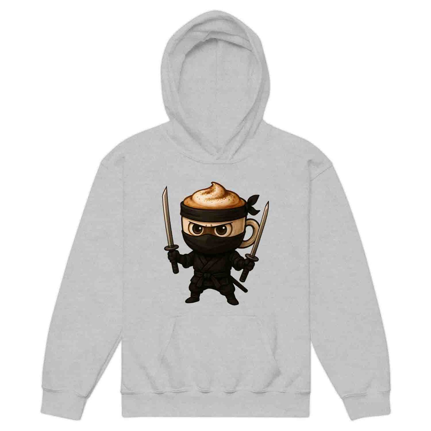 Coffee Ninja Kids T-Shirt, Jumper & Hoodie – Funny Caffeinated Samurai Espresso Meme for Baristas & Brew Lovers | PRODUCT CODE: CGSDTNMJ