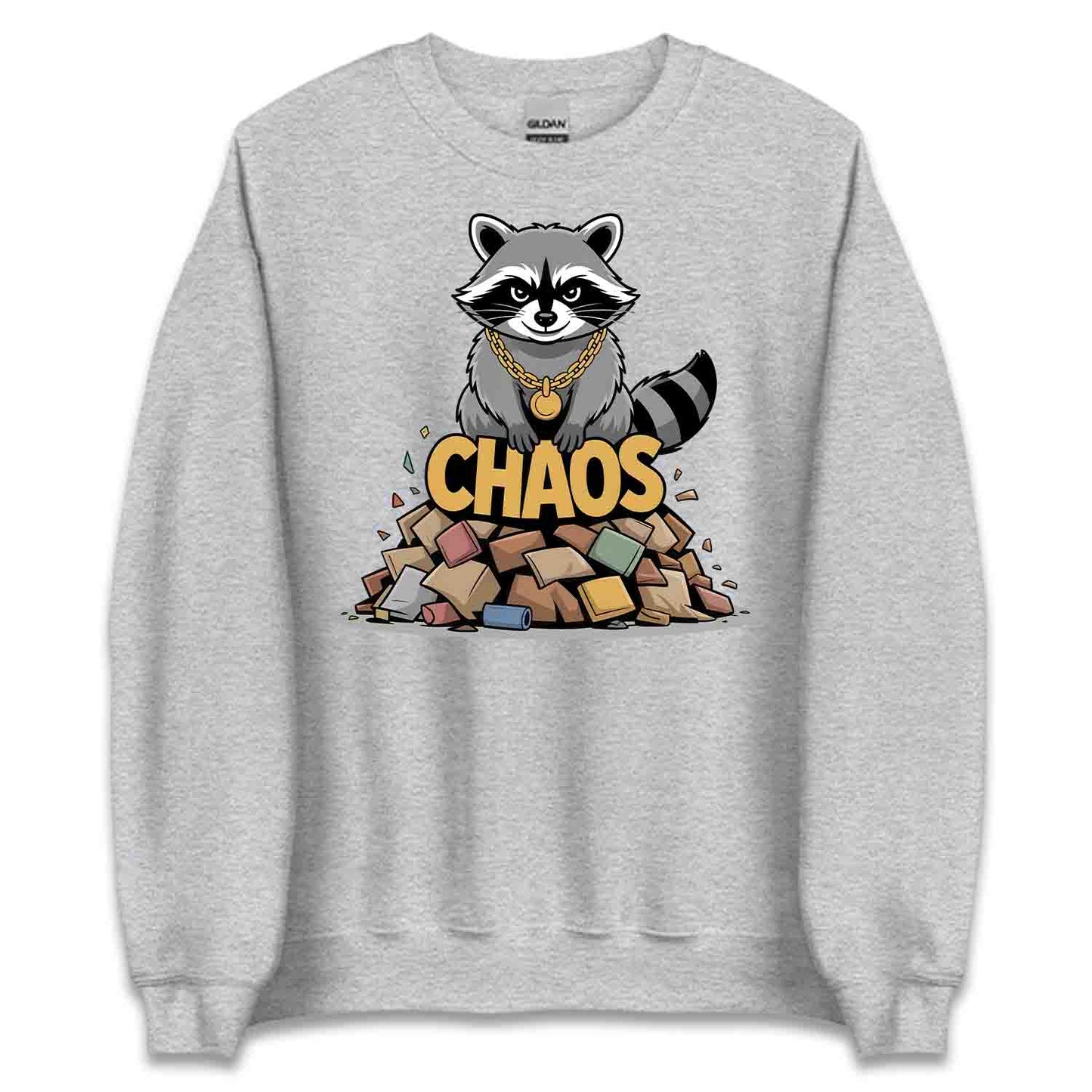 Chaos Raccoon T-Shirt, Trash Panda Meme Sweatshirt, Funny Urban Hoodie | PRODUCT CODE: CHEWEORAS