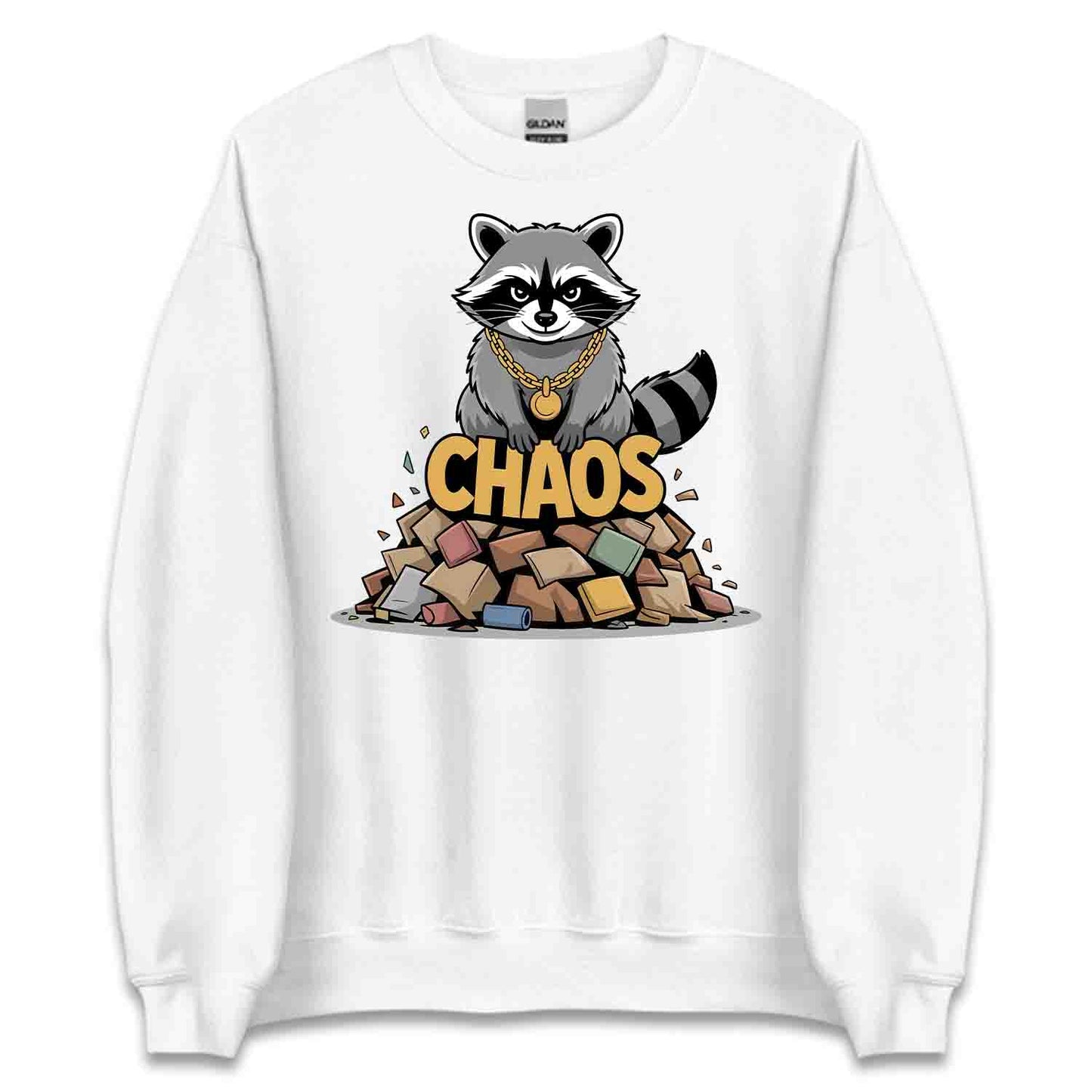 Chaos Raccoon T-Shirt, Trash Panda Meme Sweatshirt, Funny Urban Hoodie | PRODUCT CODE: CHEWEORAS
