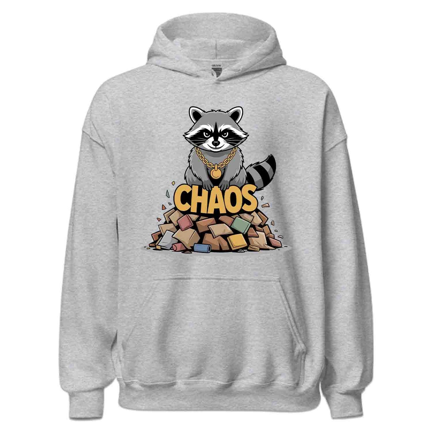 Chaos Raccoon T-Shirt, Trash Panda Meme Sweatshirt, Funny Urban Hoodie | PRODUCT CODE: CHEWEORAS