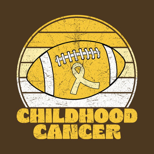 Childhood Cancer Football Pediatric Cancer Awareness Support | PRODUCT CODE: CHLRFLTSPU