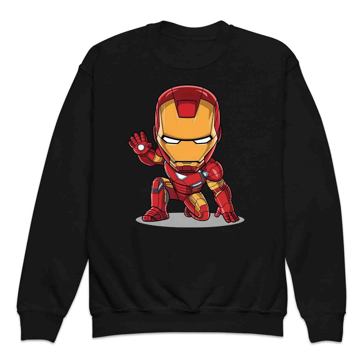 Chibi Iron Man Kids T-Shirt | Marvel Avengers Comic Cartoon Hero Kids Jumper | Tony Stark Armor Fan Hoodie | PRODUCT CODE: CHRBNAIRMNA