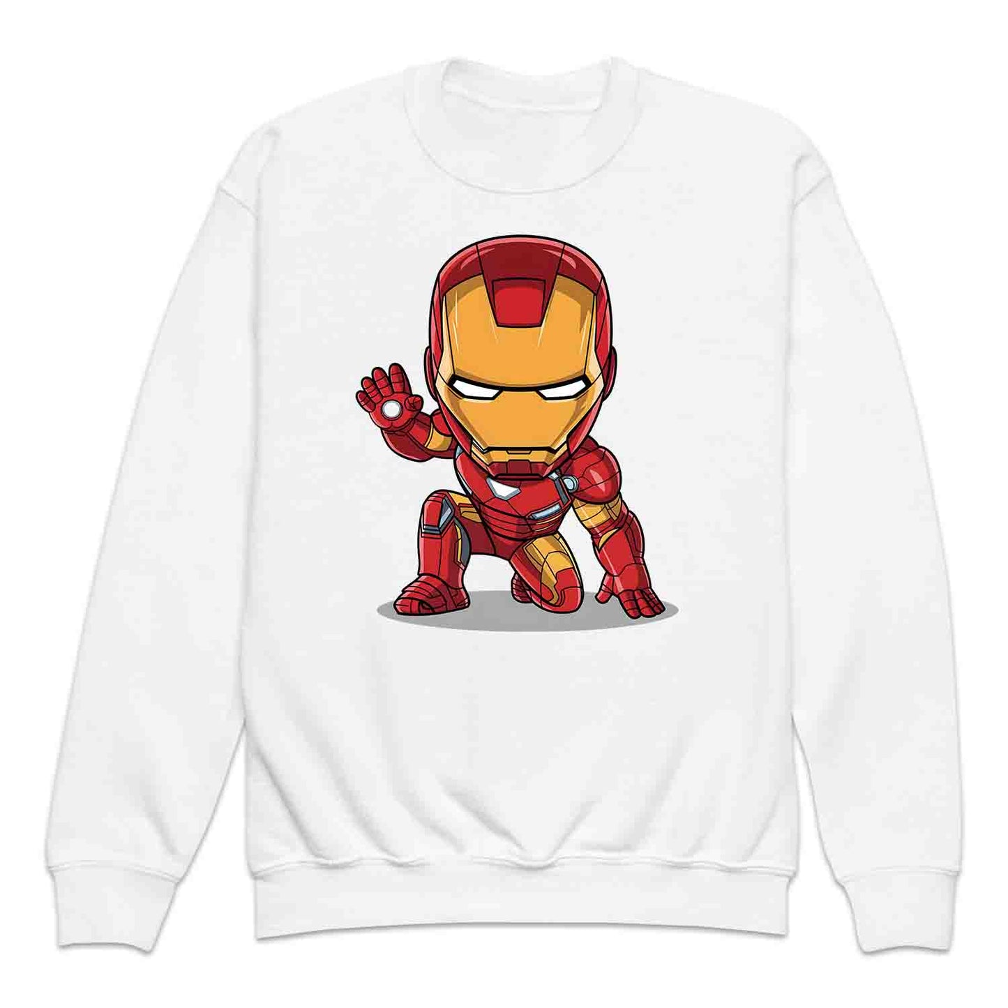 Chibi Iron Man Kids T-Shirt | Marvel Avengers Comic Cartoon Hero Kids Jumper | Tony Stark Armor Fan Hoodie | PRODUCT CODE: CHRBNAIRMNA