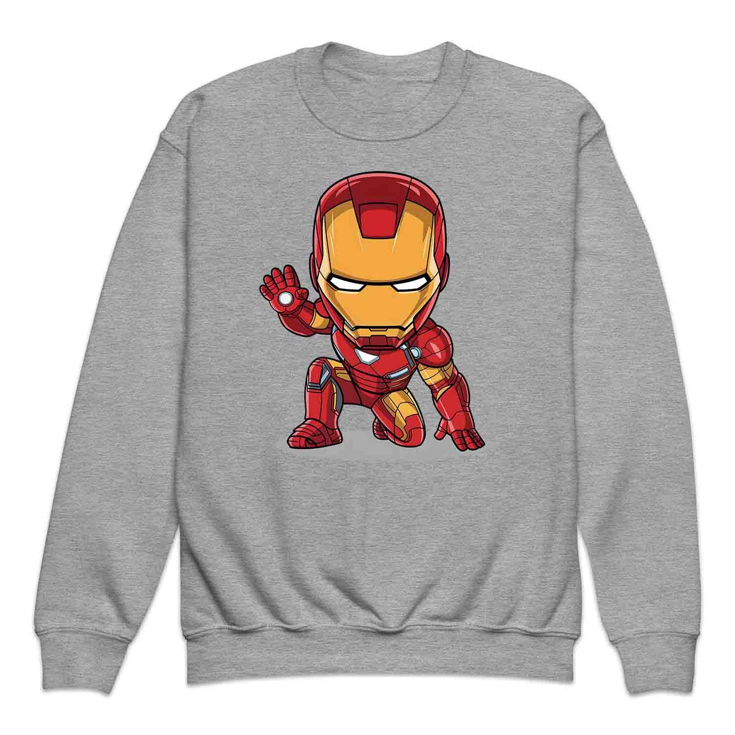Chibi Iron Man Kids T-Shirt | Marvel Avengers Comic Cartoon Hero Kids Jumper | Tony Stark Armor Fan Hoodie | PRODUCT CODE: CHRBNAIRMNA