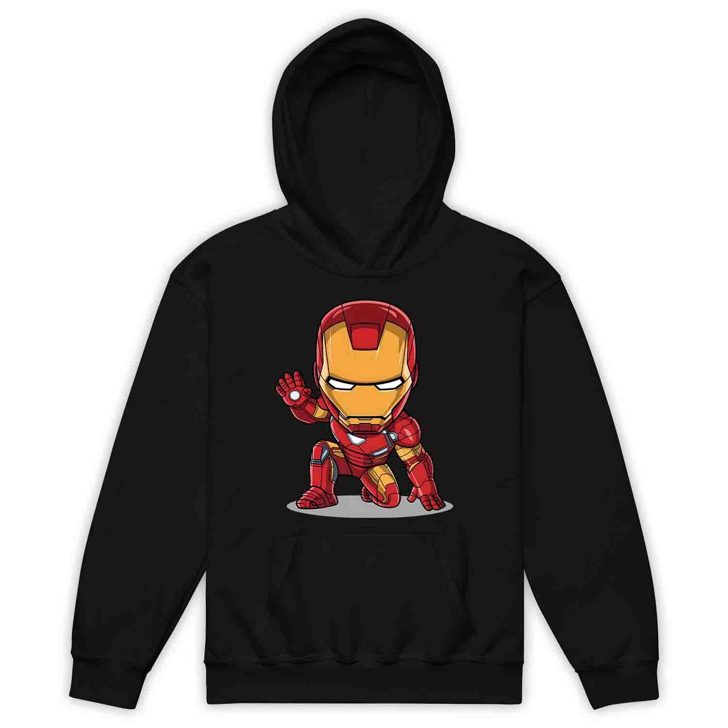 Chibi Iron Man Kids T-Shirt | Marvel Avengers Comic Cartoon Hero Kids Jumper | Tony Stark Armor Fan Hoodie | PRODUCT CODE: CHRBNAIRMNA