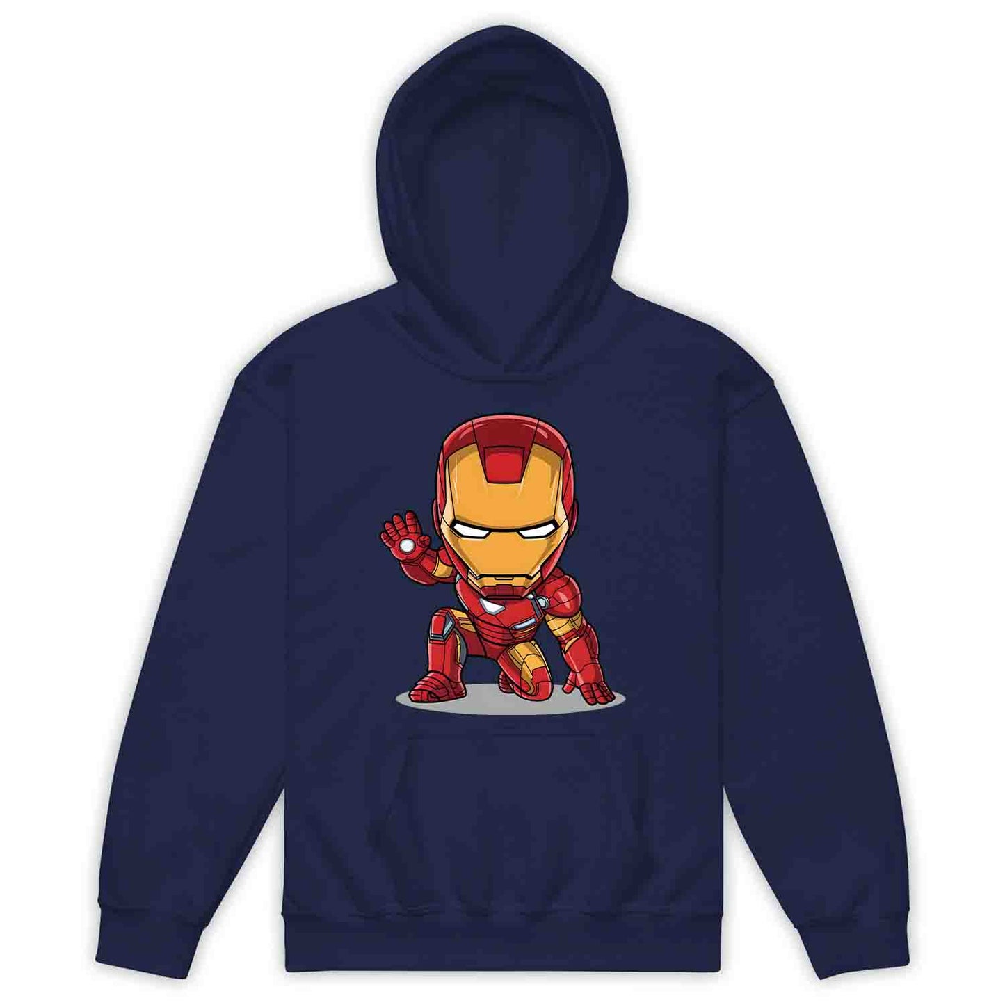 Chibi Iron Man Kids T-Shirt | Marvel Avengers Comic Cartoon Hero Kids Jumper | Tony Stark Armor Fan Hoodie | PRODUCT CODE: CHRBNAIRMNA