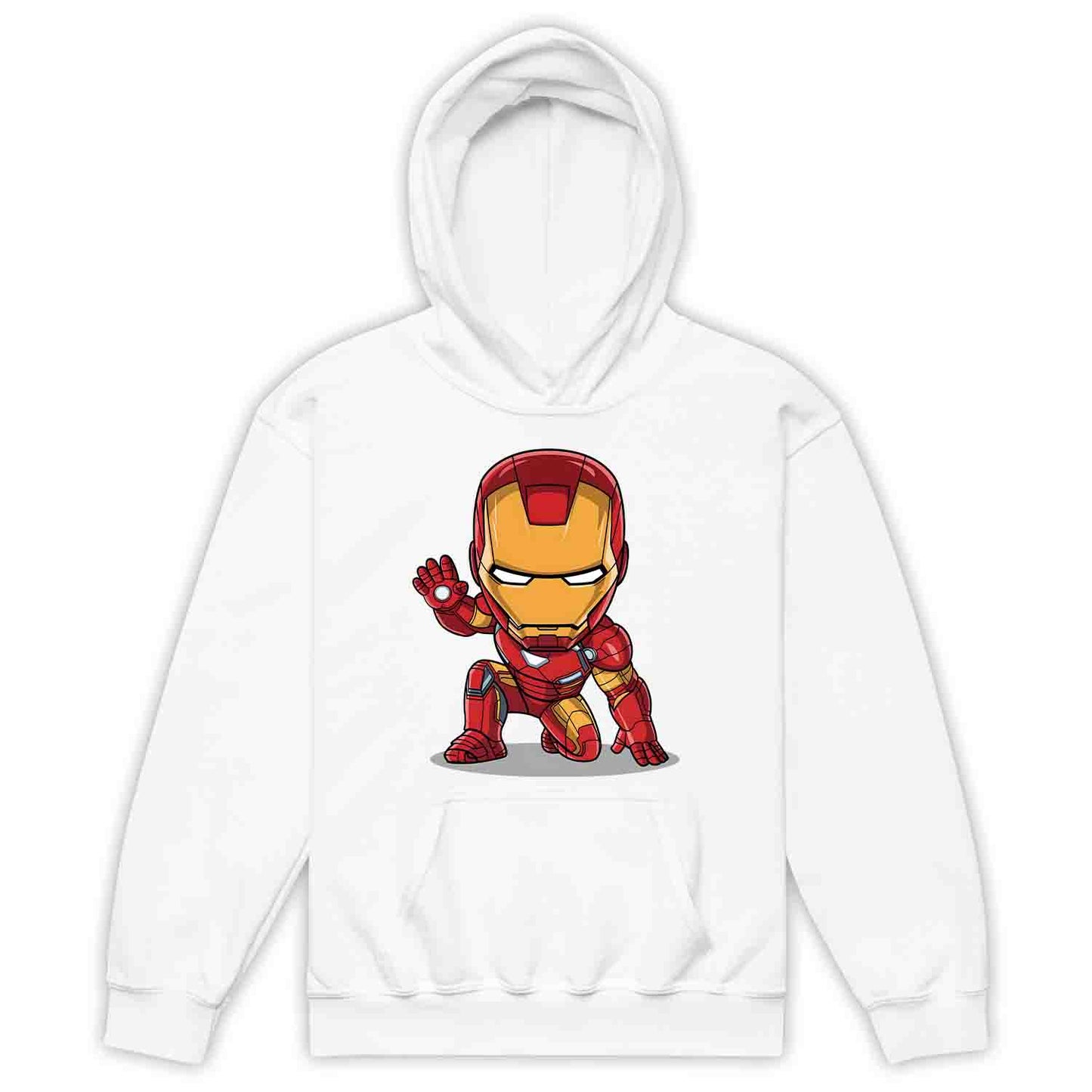 Chibi Iron Man Kids T-Shirt | Marvel Avengers Comic Cartoon Hero Kids Jumper | Tony Stark Armor Fan Hoodie | PRODUCT CODE: CHRBNAIRMNA