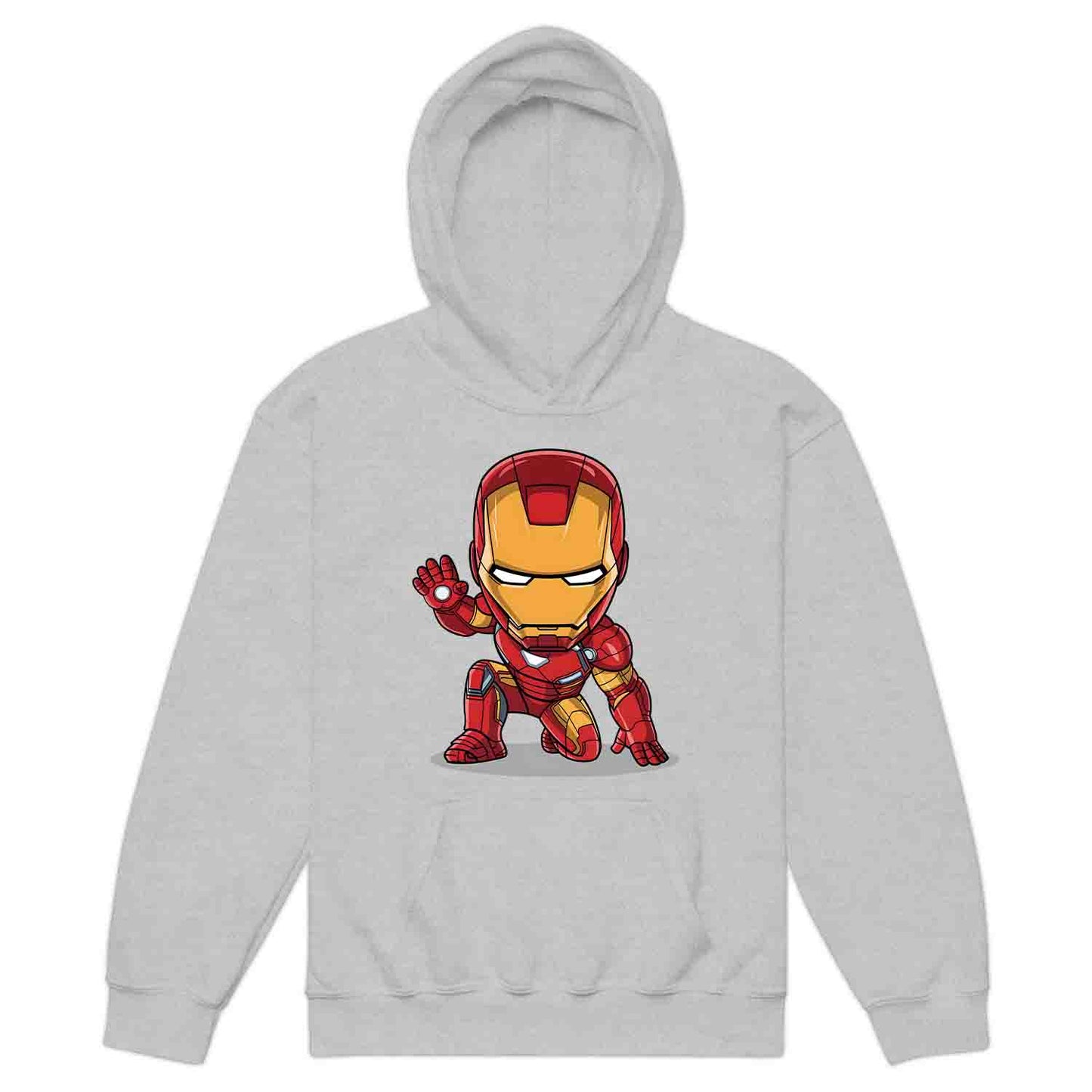 Chibi Iron Man Kids T-Shirt | Marvel Avengers Comic Cartoon Hero Kids Jumper | Tony Stark Armor Fan Hoodie | PRODUCT CODE: CHRBNAIRMNA