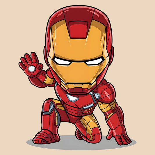Chibi Iron Man T-Shirt | Marvel Avengers Comic Cartoon Hero Jumper | Tony Stark Armor Fan Hoodie | PRODUCT CODE: CHRBNAIRMNA