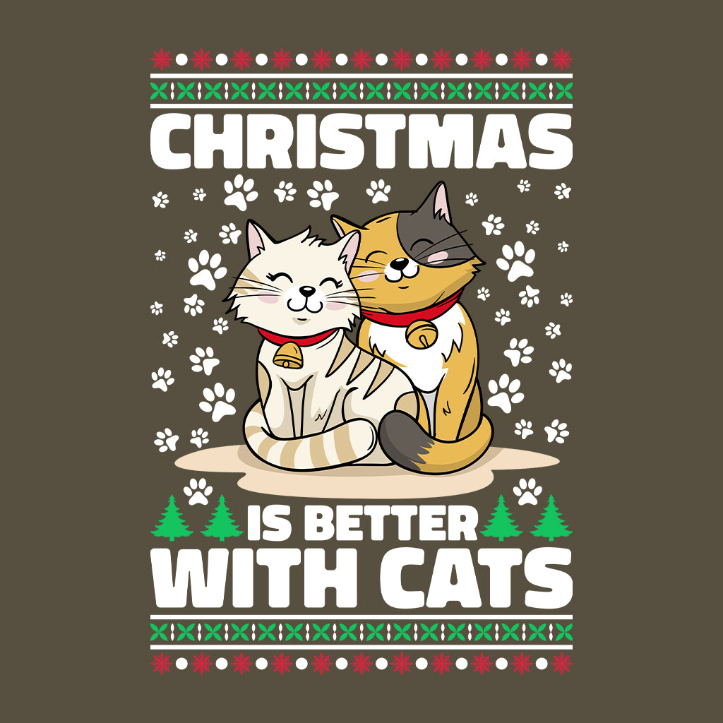 Christmas Is Better With Cats Cozy Xmas Winter Cat Lover | PRODUCT CODE: CHRSBTRWHA