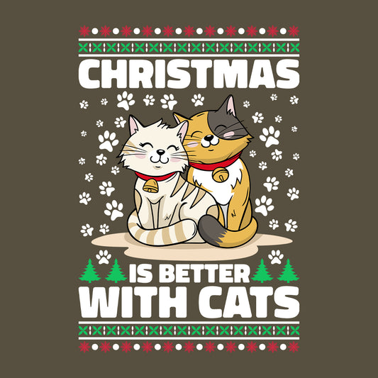Christmas Is Better With Cats Cozy Xmas Winter Cat Lover | PRODUCT CODE: CHRSBTRWHA