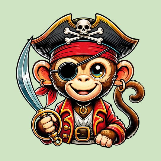 Cheeky Pirate Monkey with Sword Nautical Adventure Treasure Hunt | PRODUCT CODE: CKYPRTASWDOL