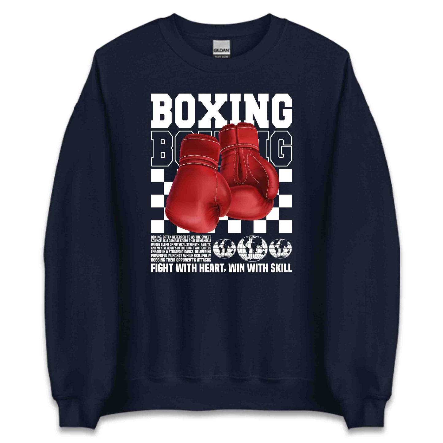 Classic Boxing Gloves Fight with Heart Win With Skull | PRODUCT CODE: CLBCNGLWOYWU