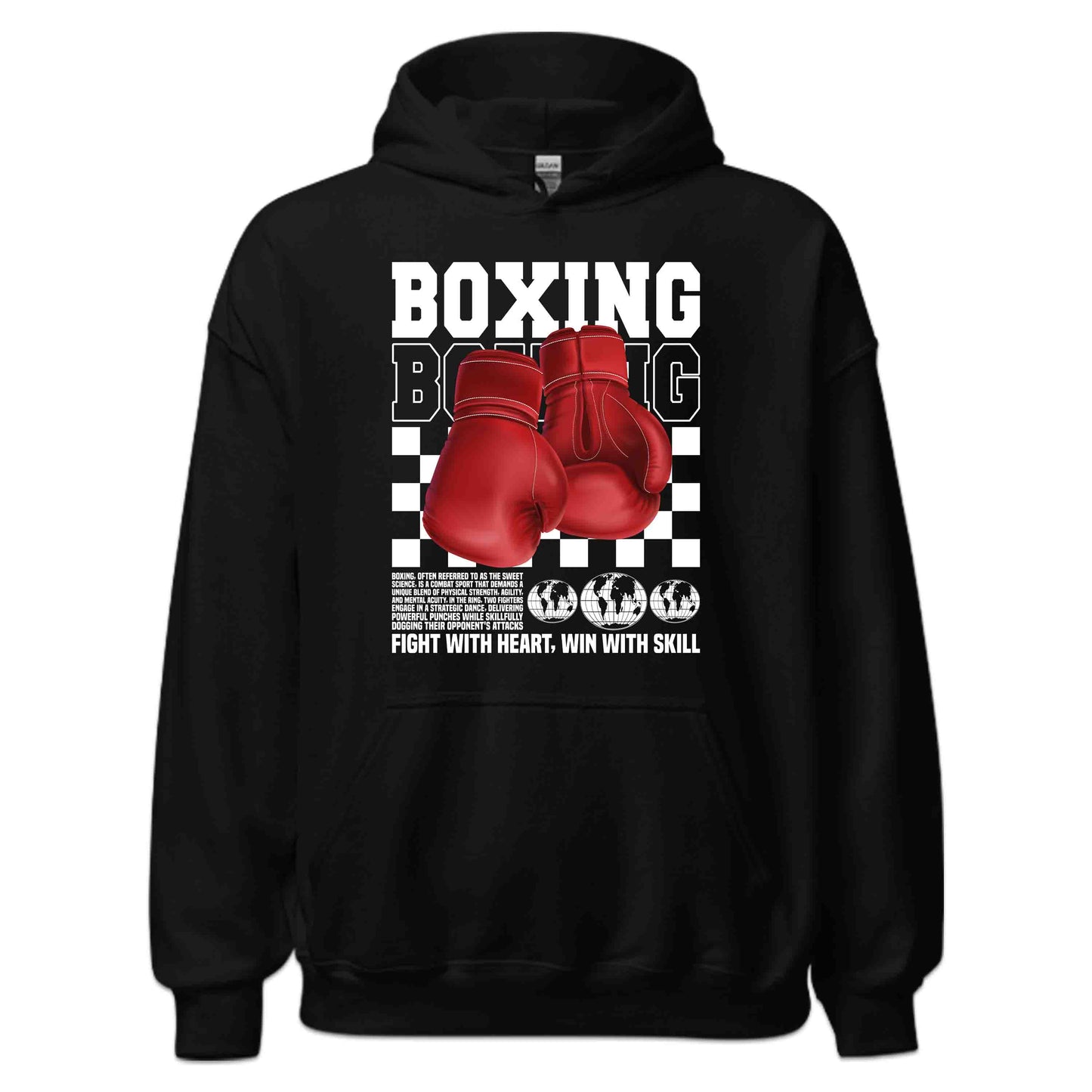 Classic Boxing Gloves Fight with Heart Win With Skull | PRODUCT CODE: CLBCNGLWOYWU
