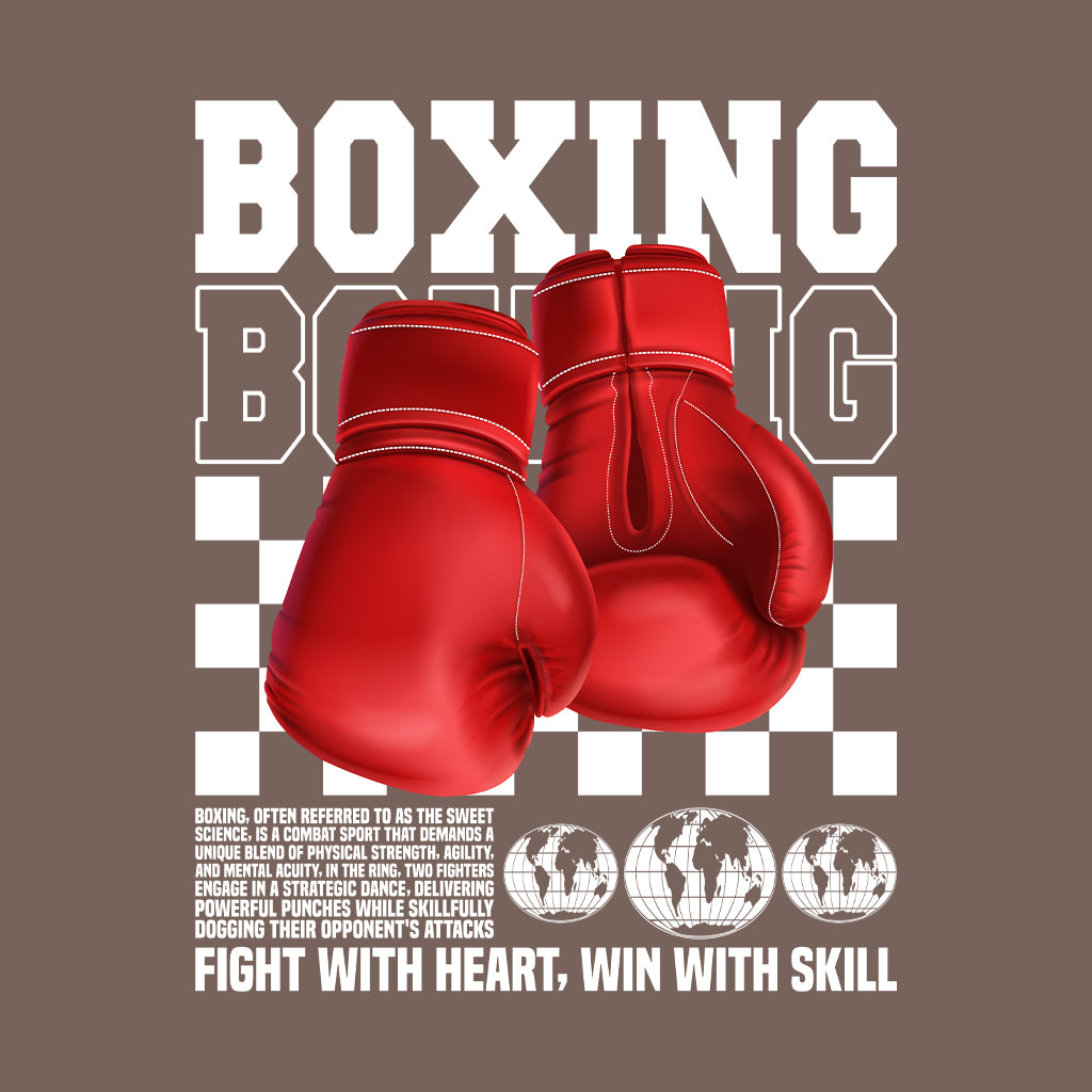 Classic Boxing Gloves Fight with Heart Win With Skull | PRODUCT CODE: CLBCNGLWOYWU